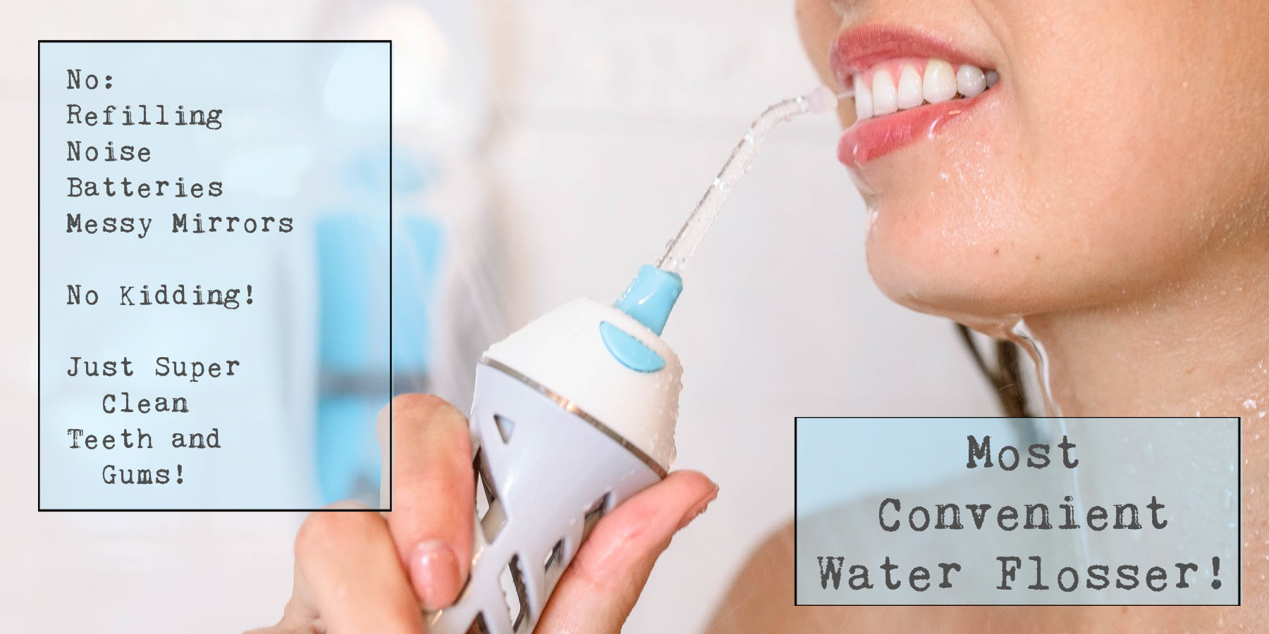 water flossing water pick cleaning teeth with water 