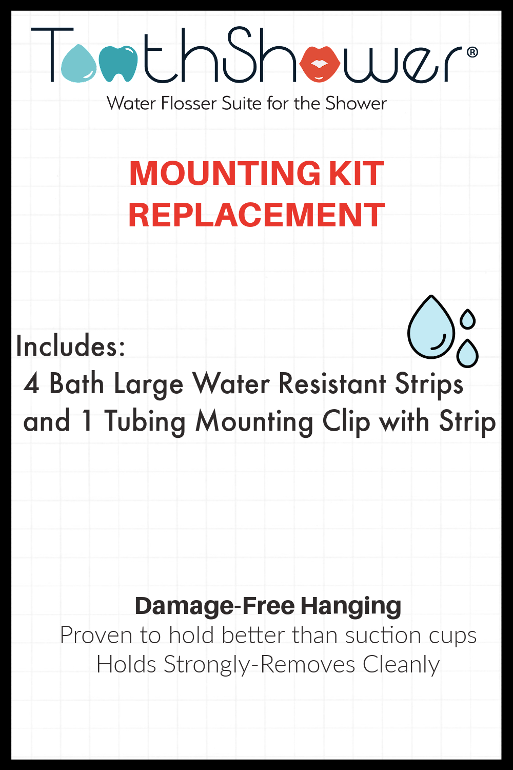 3M Command™ Large Water-Resistant Refill Strips, 4-Strips