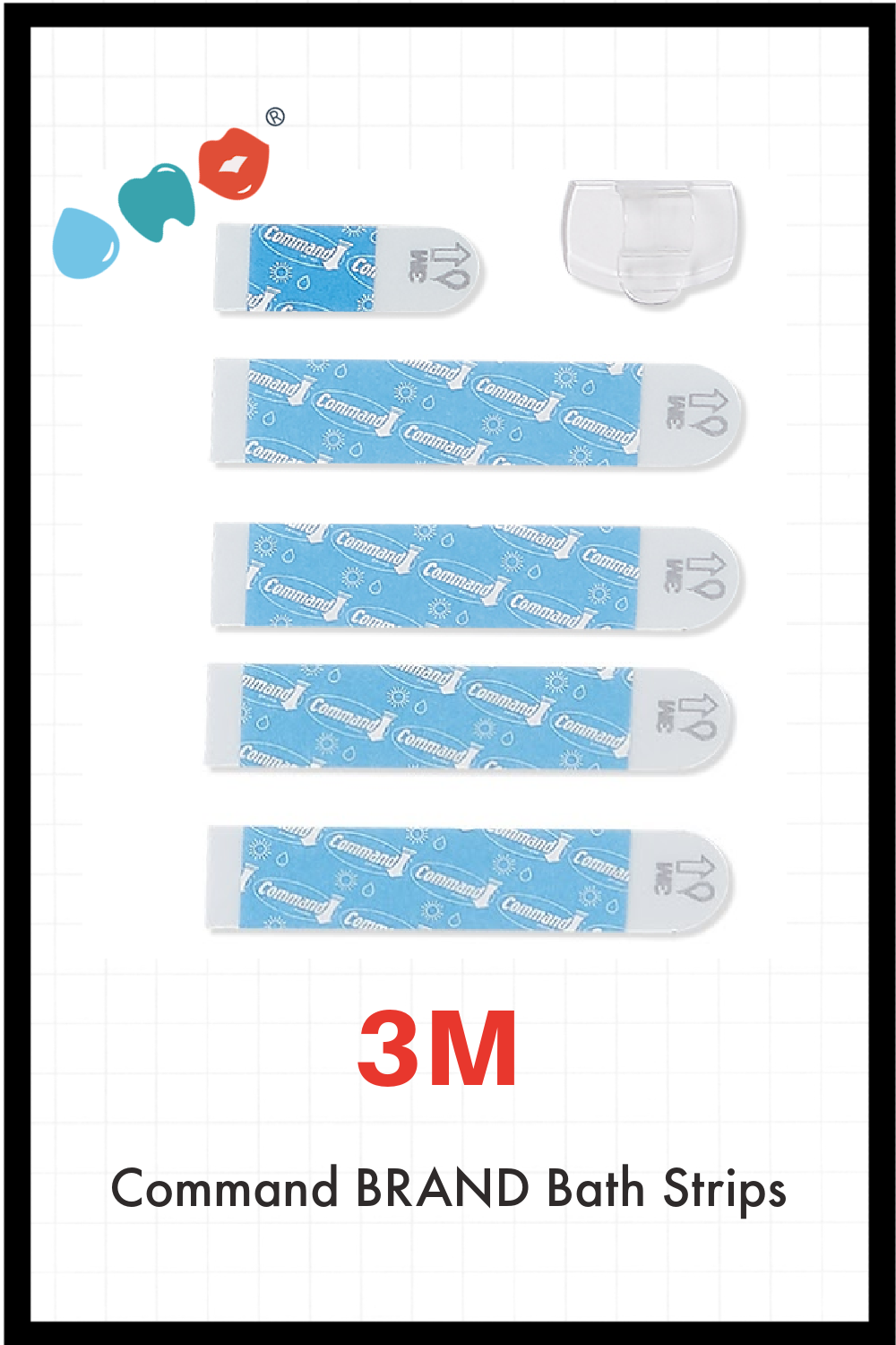 3M Command™ Large Water-Resistant Refill Strips, 4-Strips - ToothShower