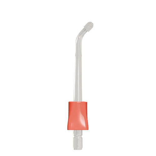 Sensitive gum water flosser tip, may help with gingivitis and plaque. Red in color, for use with ToothShower.