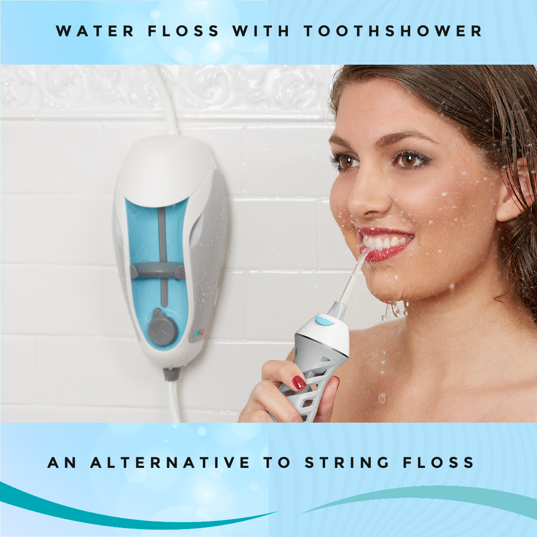 ToothShower Shower Water Flosser and Waterproof Sonic ToothBrush Bundle